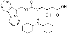 structure of CAS# 204316-31-4, Fmoc-(3S,4S)-4-amino-3-hydroxypentanoic acid dicyclohexylammonium salt