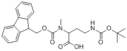 structure of CAS# 2044702-38-5, 芴甲氧羰基-N-甲基-叔丁氧羰基-L-2,4-二氨基丁酸