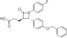 CAS 登录号：204589-82-2, (3R,4S)-1-(4-氟苯基)-2-氧代-4-[4-(苄氧基)苯基]-3-氮杂环丁烷丙酸