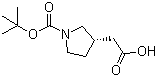 structure of CAS# 204688-60-8, (R)-N-Boc-3-四氢吡咯乙酸