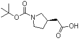 structure of CAS# 204688-61-9, (S)-N-Boc-3-四氢吡咯乙酸
