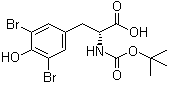 structure of CAS# 204692-75-1, 3,5-二溴-N-[叔丁氧羰基]-D-酪氨酸