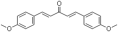 CAS # 2051-07-2, 1,5-Bis(4-methoxyphenyl)-1,4-pentadien-3-one, 1,5-Bis(p-methoxyphenyl)-3-pentadienone, 1,5-Bis(4-methoxyphenyl)-1,4-pentadien-3-one, 1,5-Bis(p-methoxyphenyl)-1,4-pentadien-3-one, Bis(4-methoxybenzylidene)acetone, NSC 401196, NSC 677239