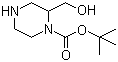 structure of CAS# 205434-75-9, 1-N-叔丁氧羰基-2-(羟甲基)哌嗪