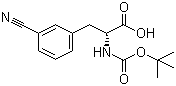 structure of CAS# 205445-56-3, Boc-D-3-cyanophenylalanine