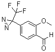 structure of CAS# 205485-25-2, 2-甲氧基-4-[3-(三氟甲基)-3H-双吖丙啶-3-基]苯甲醛