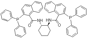 structure of CAS# 205495-66-5, (1S,2S)-(-)-N,N'-Bis(2-diphenylphosphino-1-napthoyl)-1,2-diaminocyclohexane