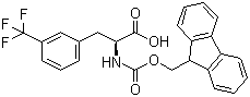 structure of CAS# 205526-27-8, Fmoc-L-3-三氟甲基苯丙氨酸