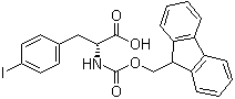 structure of CAS# 205526-29-0, N-[芴甲氧羰基]-4-碘-D-苯丙氨酸