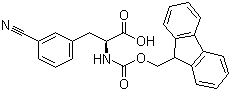 structure of CAS# 205526-36-9, Fmoc-L-3-cyanophenylalanine