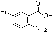 structure of CAS# 206548-13-2, 2-氨基-5-溴-3-甲基苯甲酸