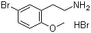 structure of CAS# 206559-44-6, 5-溴-2-甲氧基苯乙胺氢溴酸盐