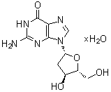 structure of CAS# 207121-55-9, 2'-脱氧鸟苷水合物