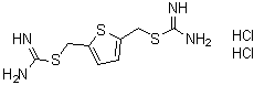 structure of CAS# 2076-91-7, Carbamimidothioic acid 2,5-thiophenediylbis(methylene) ester dihydrochloride