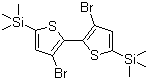 structure of CAS# 207742-50-5, 3,3'-二溴-5,5'-双(三甲基硅基)-2,2'-联噻吩