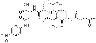 CAS 登录号：208264-84-0, N-(3-羧基-1-氧代丙基)-L-酪氨酰-L-缬氨酰-L-丙氨酰-N-(4-硝基苯基)-L-alpha-天冬氨酰胺