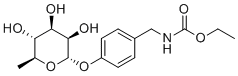 structure of CAS# 208346-80-9, Ethyl 4-(rhamnosyloxy)benzylcarbamate