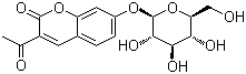 structure of CAS# 20943-16-2, 3-乙酰基伞形酮基 beta-D-吡喃葡萄糖苷