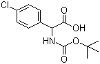 structure of CAS# 209525-73-5, N-Boc-2-(4'-氯苯基)-DL-甘氨酸