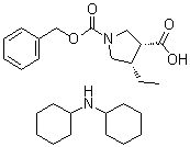CAS # 2095311-49-0, Dicyclohexylamine (3R,4S)-1-((benzyloxy)carbonyl)-4-ethylpyrrolidine-3-carboxylate
