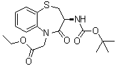 CAS 登录号：209683-27-2, (3S)-3-[[叔丁氧羰基]氨基]-3,4-二氢-4-氧代-1,5-苯并硫氮杂卓-5(2H)-乙酸乙酯