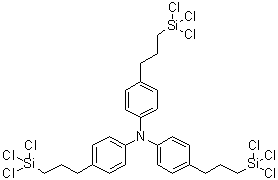 CAS 登录号：209802-64-2, 4-[3-(三氯硅烷基)丙基]-N,N-二[4-[3-(三氯硅烷基)丙基]苯基]苯胺