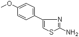 structure of CAS# 2104-04-3, 4-(4-Methoxyphenyl)-1,3-thiazol-2-amine