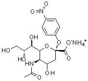 CAS 登录号：210418-02-3, N-乙酰基-2-O-(4-硝基苯基)-alpha-神经氨酸单铵盐