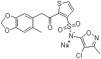 structure of CAS# 210421-74-2, 司他生坦钠