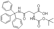 structure of CAS# 210529-01-4, N2-[叔丁氧羰基]-N-(三苯甲基)-D-天冬氨酰胺
