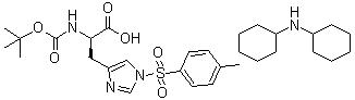 CAS # 210694-29-4, N-[(1,1-Dimethylethoxy)carbonyl]-1-[(4-methylphenyl)sulfonyl]-D-histidine compd. with N-cyclohexylcyclohexanamine
