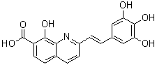 CAS # 210890-95-2, 8-Hydroxy-2-[(1E)-2-(3,4,5-trihydroxyphenyl)ethenyl]-7-quinolinecarboxylic acid