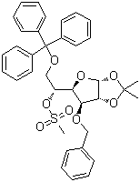 CAS # 21090-86-8, 1,2-O-(1-Methylethylidene)-3-O-(phenylmethyl)-6-O-(triphenylmethyl)-alpha-D-glucofuranose 5-methanesulfonate