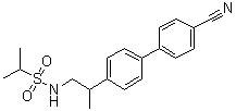 structure of CAS# 211311-95-4, N-[2-(4'-氰基联苯-4-基)丙基]-2-丙烷磺酰胺