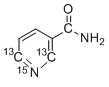 CAS # 2117346-85-5, Nicotinamide-<sup>13</sup>C<sub>3</sub>,<sup>15</sup>N, Vitamin B3(13C3,15N)