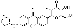 CAS # 2125472-55-9, (2-Chloro-5-((2S,3R,4R,5S,6R)-3,4,5-trihydroxy-6-(hydroxymethyl)tetrahydro-2H-pyran-2-yl)phenyl)(4-(((S)-tetrahydrofuran-3-yl)oxy)phenyl)methanone