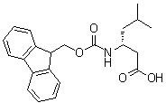 structure of CAS# 212688-54-5, (3R)-3-[[(9H-Fluoren-9-ylmethoxy)carbonyl]amino]-5-methylhexanoic acid