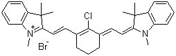 CAS # 212964-63-1, 2-[2-[2-Chloro-3-[2-(1,3-dihydro-1,3,3-trimethyl-2H-indol-2-ylidene)ethylidene]-1-cyclohexen-1-yl]ethenyl]-1,3,3-trimethyl-3H-indolium bromide