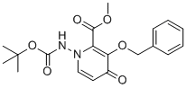 structure of CAS# 2136287-59-5, 甲基3-(苄氧基)-1-((叔-丁氧羰基)氨基)-4-氧代-1,4-二氢吡啶-2-羧酸酯