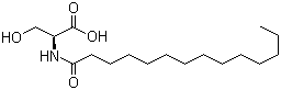 CAS # 21394-57-0, N-Myristoyl-L-serine, N-(1-Oxotetradecyl)-L-serine, 2-(Tetradecanoylamino)-3-hydroxypropanoic acid
