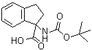 structure of CAS# 214139-26-1, 1-[(tert-Butoxycarbonyl)amino]indane-1-carboxylic acid