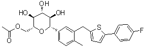 CAS # 2146135-87-5, (1S)-1,5-Anhydro-1-C-[3-[[5-(4-fluorophenyl)-2-thienyl]methyl]-4-methylphenyl]-D-glucitol 6-acetate