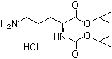 CAS 登录号：214629-97-7, N-(叔丁氧羰基)-L-鸟氨酸叔丁酯盐酸盐