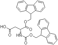 CAS # 214852-35-4, Fmoc-D-Asp-ofm, Fmoc-D-aspartic acid 1-(9H-fluoren-9-ylmethyl) ester