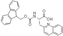 CAS 登录号：214852-56-9, (alphaS)-alpha-[[芴甲氧羰基]氨基]-2-喹啉丙酸
