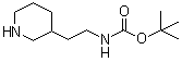 structure of CAS# 215305-98-9, (2-(哌啶-3-基)乙基)氨基甲酸叔丁酯