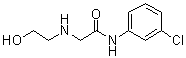 structure of CAS# 215649-70-0, N-(3-Chlorophenyl)-2-[(2-hydroxyethyl)amino]acetamide