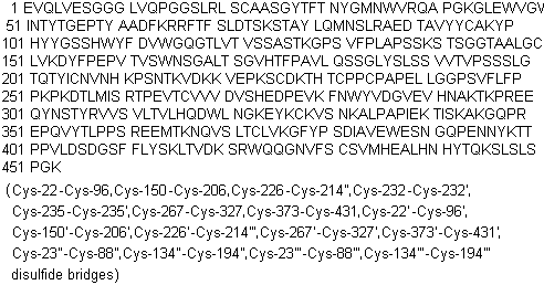 贝伐单抗分子结构 (CAS 216974-75-3)