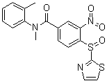 structure of CAS# 217438-17-0, N-Methyl-N-(2-methylphenyl)-3-nitro-4-(2-thiazolylsulfinyl)benzamide
