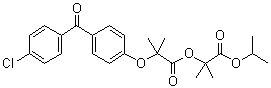 CAS # 217636-48-1, 2-[4-(4-Chlorobenzoyl)phenoxy]-2-methylpropanoic acid 1,1-dimethyl-2-(1-methylethoxy)-2-oxoethyl ester